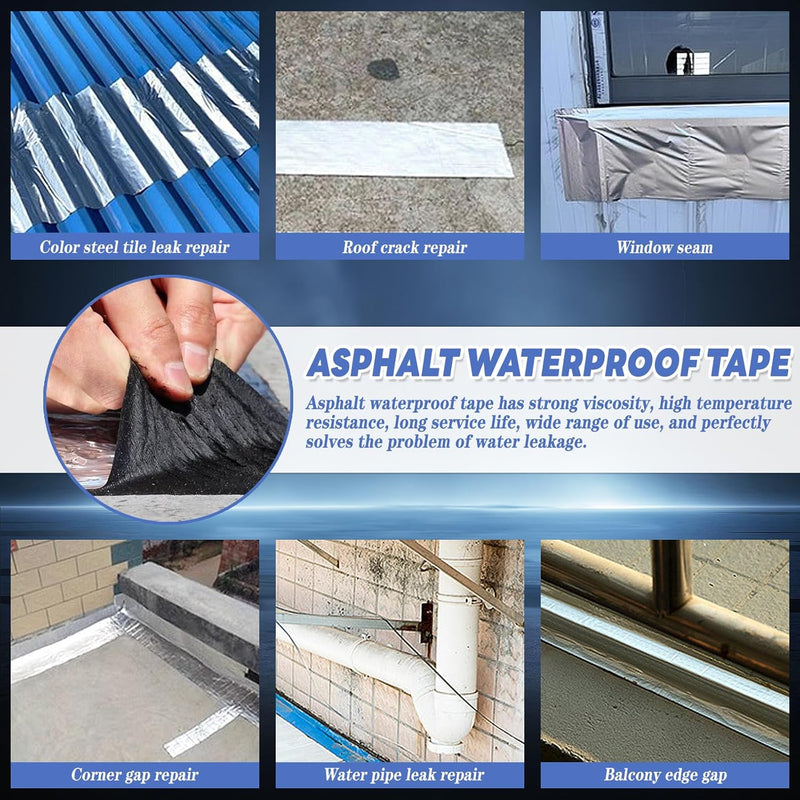 Cinta impermeable autoadhesiva de asfalto 10CM X 10M - additional image 9